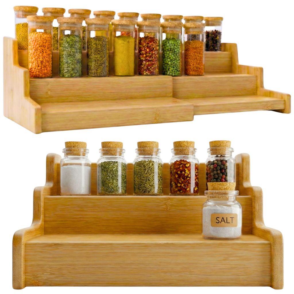 Porta Temperos Em Bambu Rack Organizador 3 Andares Ecoeden | Shopee Brasil
