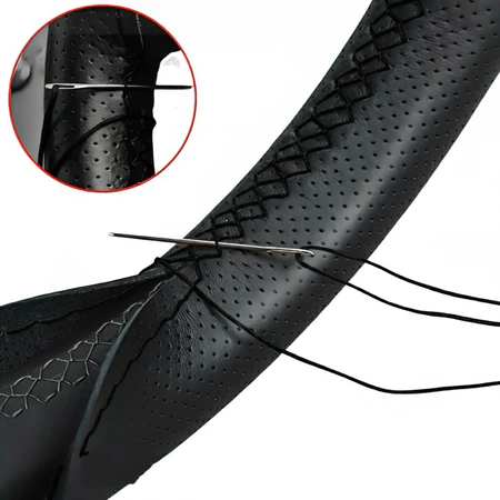 Capa de Volante Costurada Universal Visual Premium Proteção e Conforto ao Dirigir