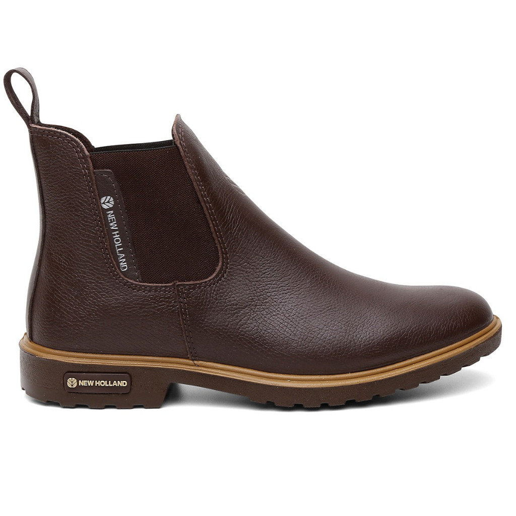 Botina Bota Sapatão New Holland Original Nh2535 Café | Shopee Brasil