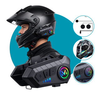 Fone Capacete V10 de Ouvido Moto Bluetooth | Controle de Voz e Resistente à Água — foto 3 — Achou Levou Brasil