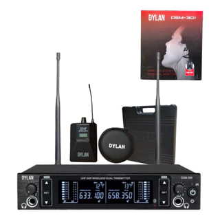 Monitor Sem Fio In Ear Dylan Dsm-301 Receptor Uhf 100 Canais Cor Preto