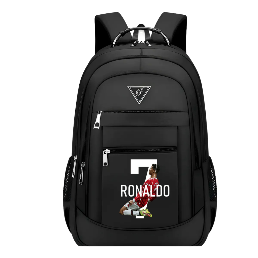Mochila Masculina Impermeável Bolsa Faculdade Alça Reforçada CR7