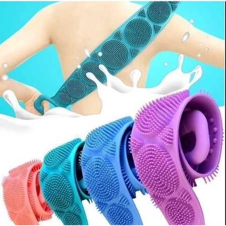 Esponja Silicone Massageadora Escova Banho Lava Corpo Todo Bucha Esfoliação