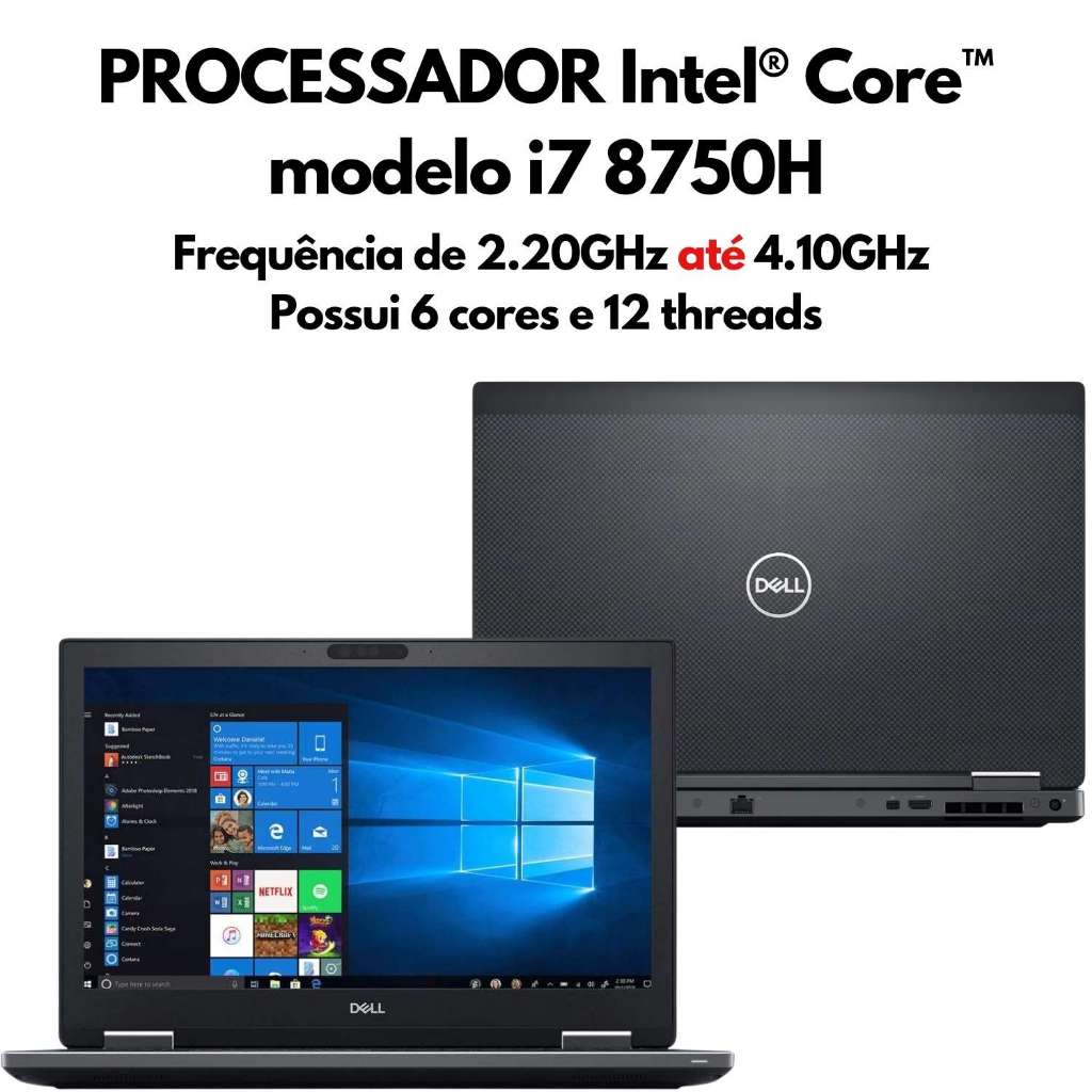 Notebook Dell Precision 7530 Core I7 Ssd 512gb 16gb video dedicado