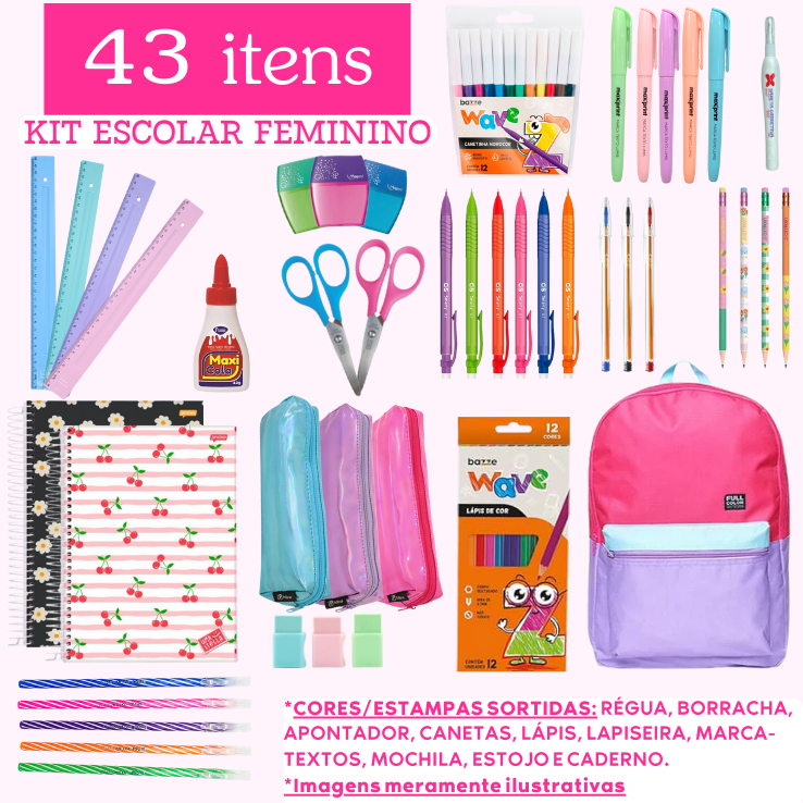 Kit de material escolar completo - volta às aulas 2026 | Shopee Brasil
