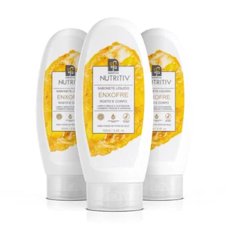 Kit 3x Nutritiv Sabonete Líquido com Enxofre 100ml para Rosto e Corpo Natuflores em Oferta na Shopee