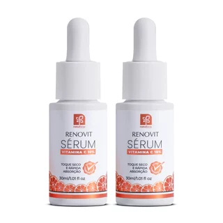 Kit 2 Sérum Renovit Vitamina C Pura Pele Sedosa Toque Seco Natuflores 30ml em Oferta na Shopee