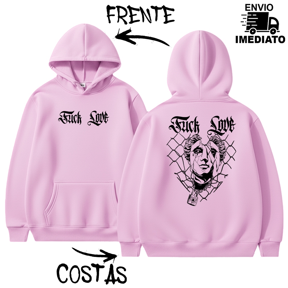 Moletom Premium Unissex Trapper ''FUCK LOVE '' Alta Qualidade