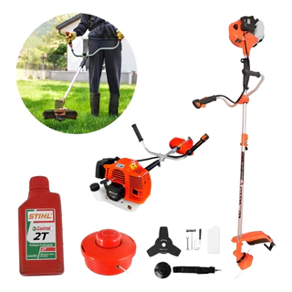 Roçadeira Cortador Aparador de Grama Multifuncional A Gasolina 75cc Óleo Sthil 2 Tempos NK em Oferta na Shopee