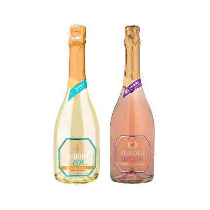 Espumante Sem Alcool Aurora Rose / Branco 750ml Zero Alcool Doce ...
