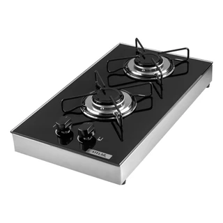 Cooktop De Mesa Portátil A Gás 2 Bocas Euro Preto Stelar em Oferta na Shopee