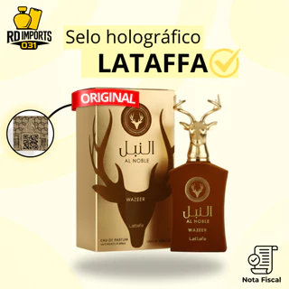 Perfume Árabe Al Noble Wazeer Lattafa Compartilhável 100ml Original Importado Selo Holográfico e NF