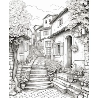 KIT 100 DESENHOS PARA COLORIR PINTAR 100 FOLHAS SEPARADAS A4 TEMA PAISAGEM VOLUME 2 em Oferta na Shopee