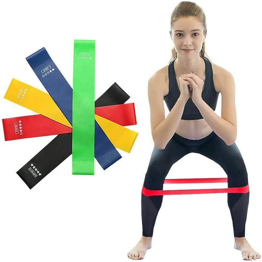 kit 5 faixa elástica para exercício de Resistência para yoga Pilates ...