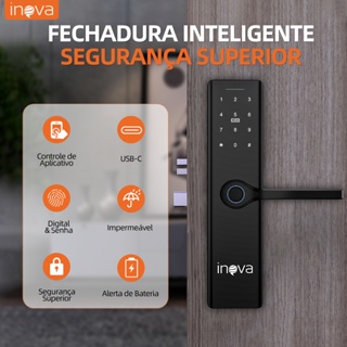 INOVA Smarthome Fechadura Digital Biométrica Eletronica Touch Biometria