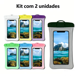 Capa Impermeável Celular Proteção Total Água - Kit 2 Peças + Envio em Até 12 Horas