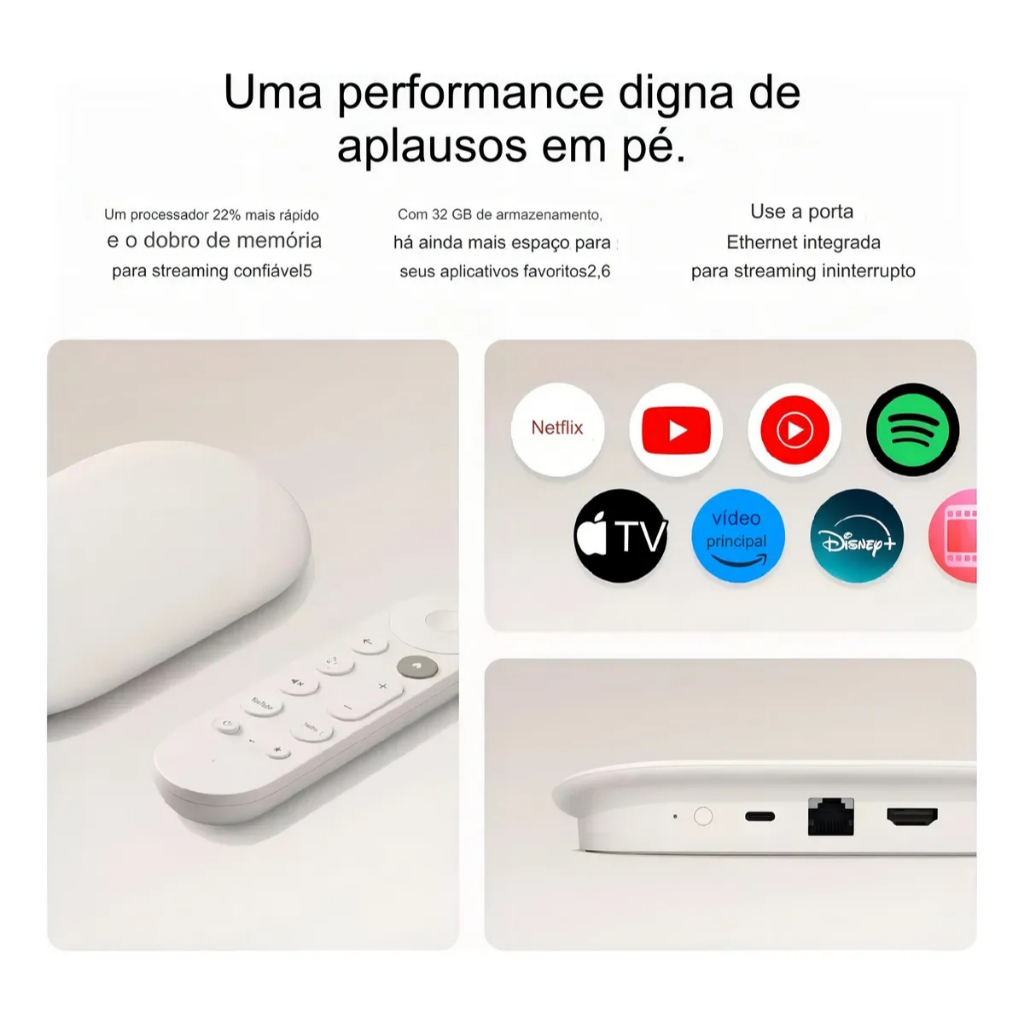 Google Chromecast TV Streamer 4K UHD HDR10+ 32gb | Shopee Brasil