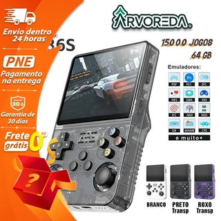 Console Portátil R36S + de 15.000 Jogos Vídeo Game 64g Linux Tela IPS 3.5 Polegadas em Oferta na Shopee