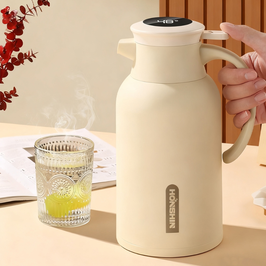 Garrafa Térmica Inteligente 1L com Display Digital de Temperatura Controle Exato e Isolamento a Vácuo para Bebidas