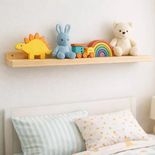Prateleira Madeira Pinus natural para Quarto infantil Lavanderia Cozinha Escritório de 50cm a 1 m em Oferta na Shopee