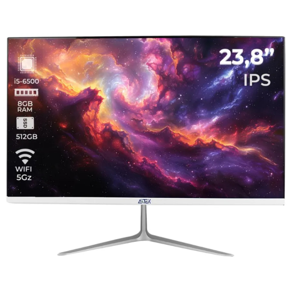 Computador All In One 23.8” Full HD IPS i5 SSD 512GB 8GB RAM WiFi