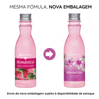 Água Perfumada Romântica Phytoderm - Deo Colônia Refrescante - 250ml