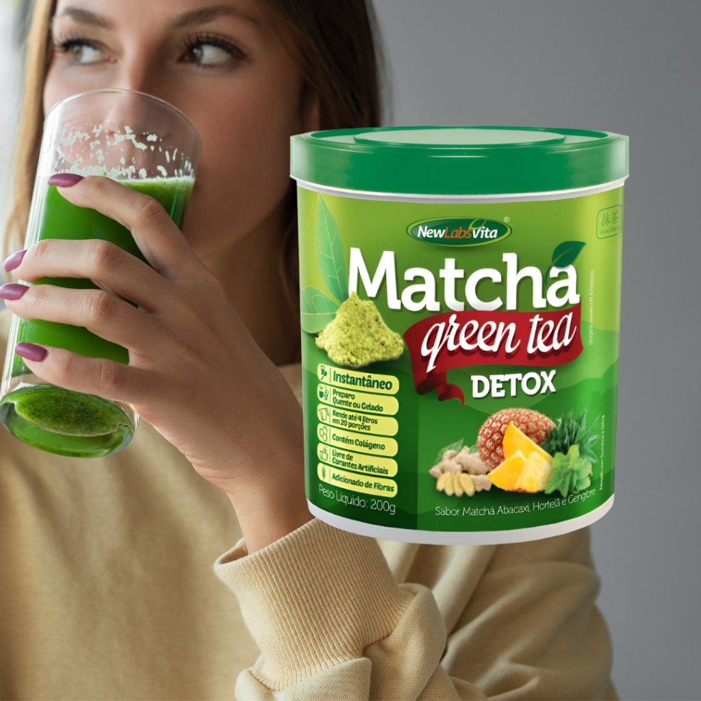 Matcha Detox Green Tea Chá Verde Com Gengibre Abacaxi & Hortelã