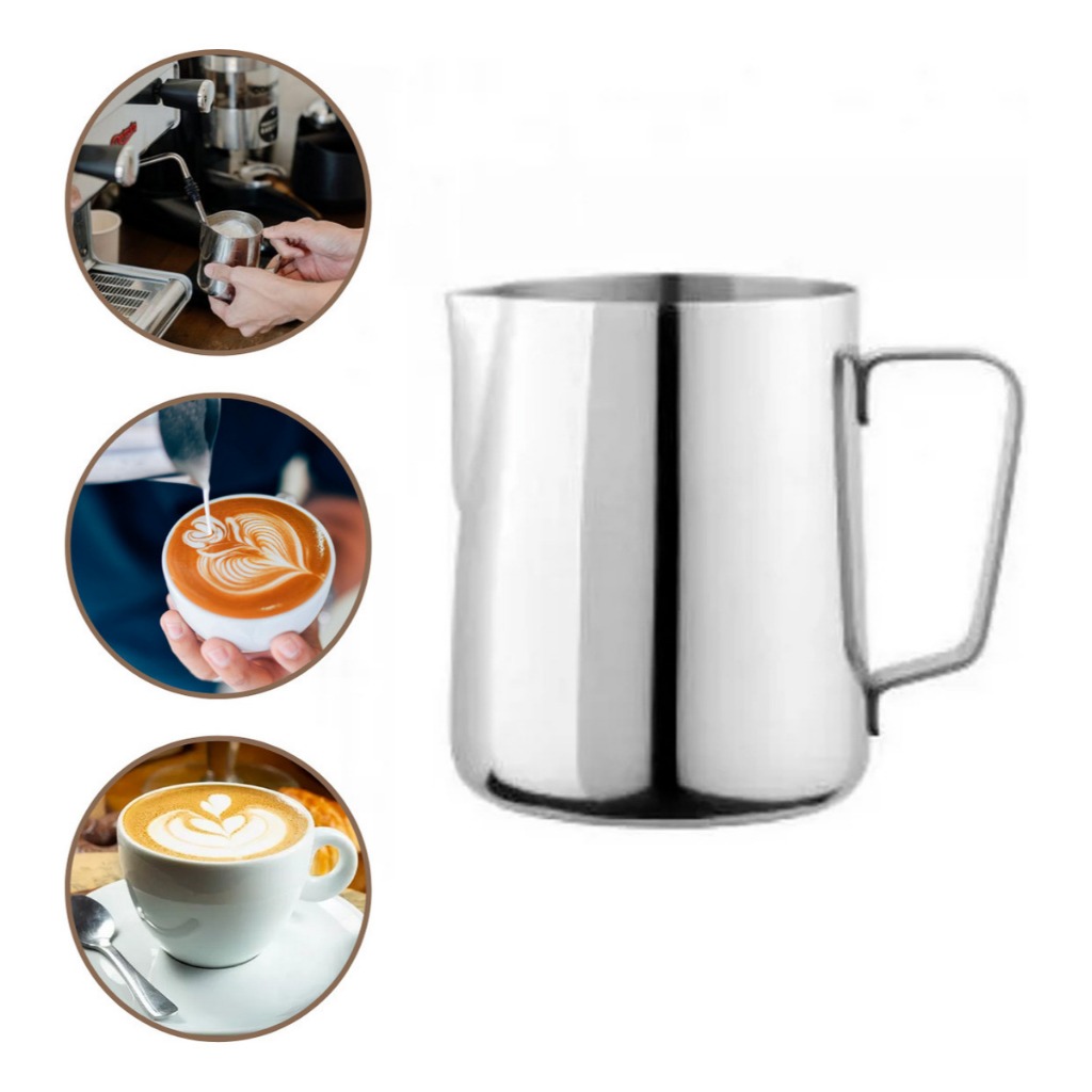 Caneca Pitcher Aço Inox Profissional Latte Art (350ml) | Shopee Brasil