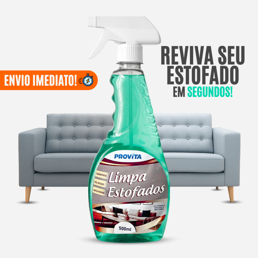 Limpa Estofados À Seco Spray Espuma Premium Perfumado Sofá, Banco e ...