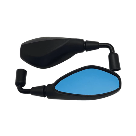 Retrovisor Bmw F800 Haste Curta Rebaixada 90° Convexa Honda Lente Azul