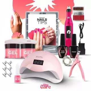 Kit Unha Gel Completo Cabine Sun 5 48W Digital + Lixadeira Elétrica Manicure Pedicure N°15 em Oferta na Shopee