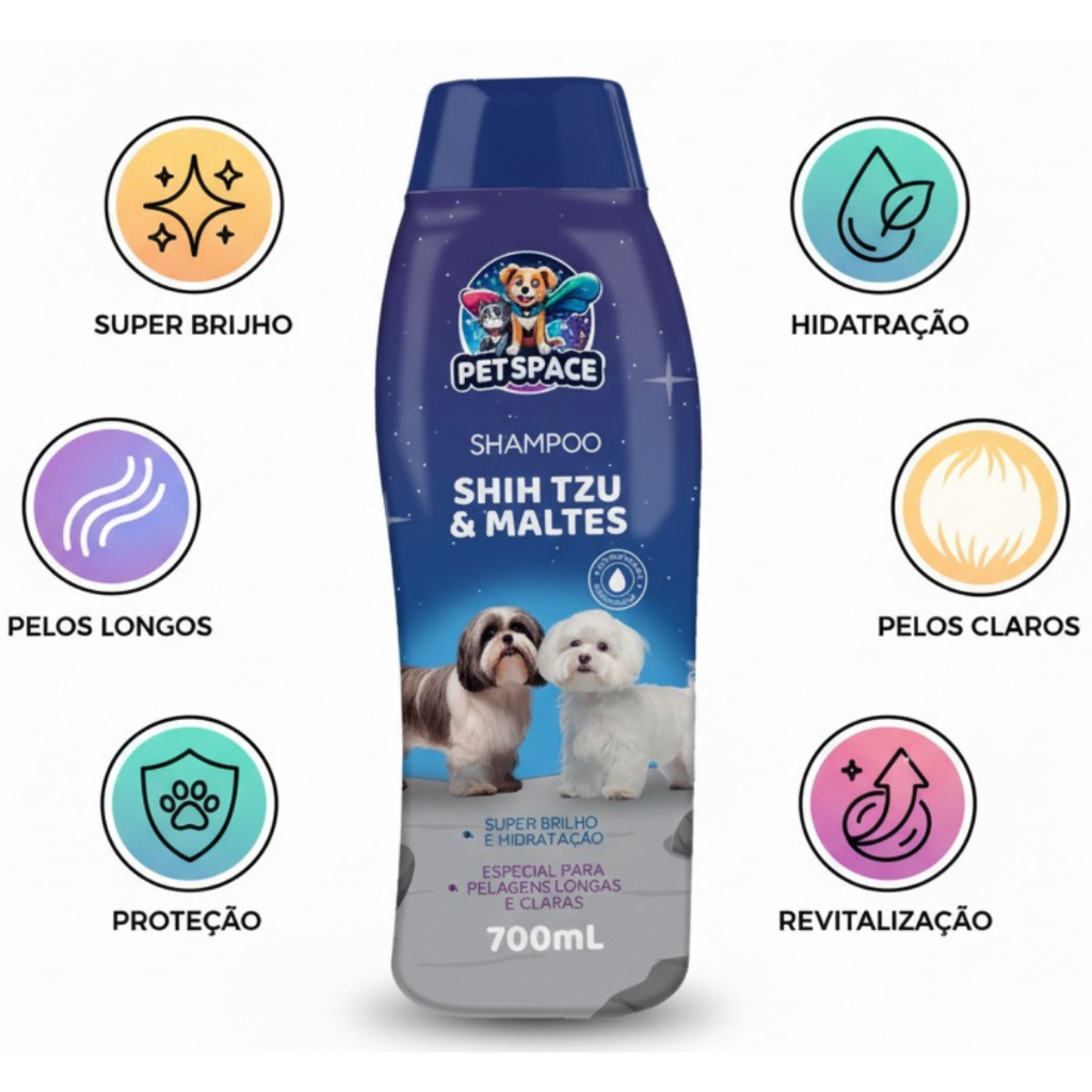 Shampoo para Cachorro Raças Maltes e Shih-Tzu PET SPACE 700ml - ENVIO ...