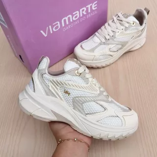 Tênis Sapato Feminino Via Marte Esportivo Confortável Casual Lançamento Acolchoado em Oferta na Shopee