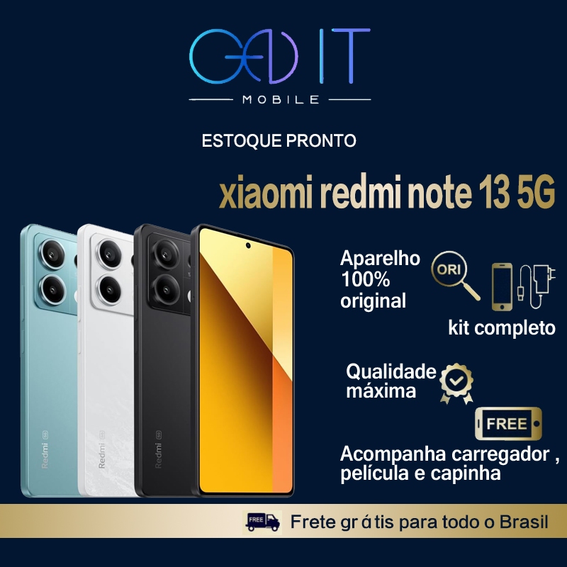 Xiaomi Redmi Note 13 5G 8GB 128GB Global Original 5000mAh Bateria