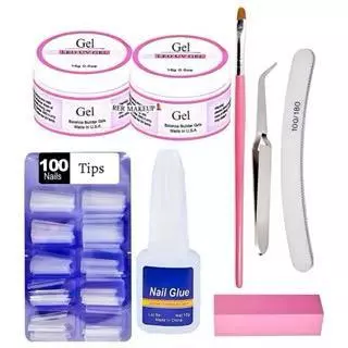 Kit Manicure Profissional Unhas Gel Alongamento Curvatura C Completo N°43 em Oferta na Shopee