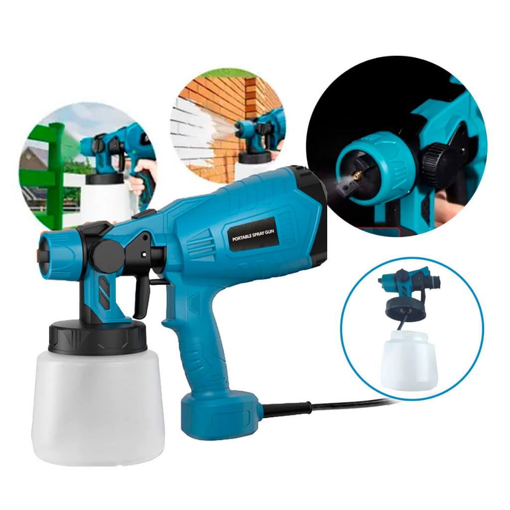 Pistola de Pintura Elétrica 220V Pulverizadora Profissional 1000ml ...