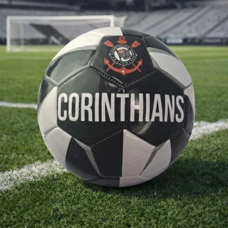 Bola Corinthians Campo Oficial 5 Licenciada Costurada Preta