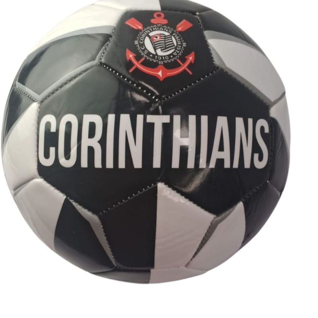 Bola Corinthians Campo Oficial 5 Licenciada Costurada Preta
