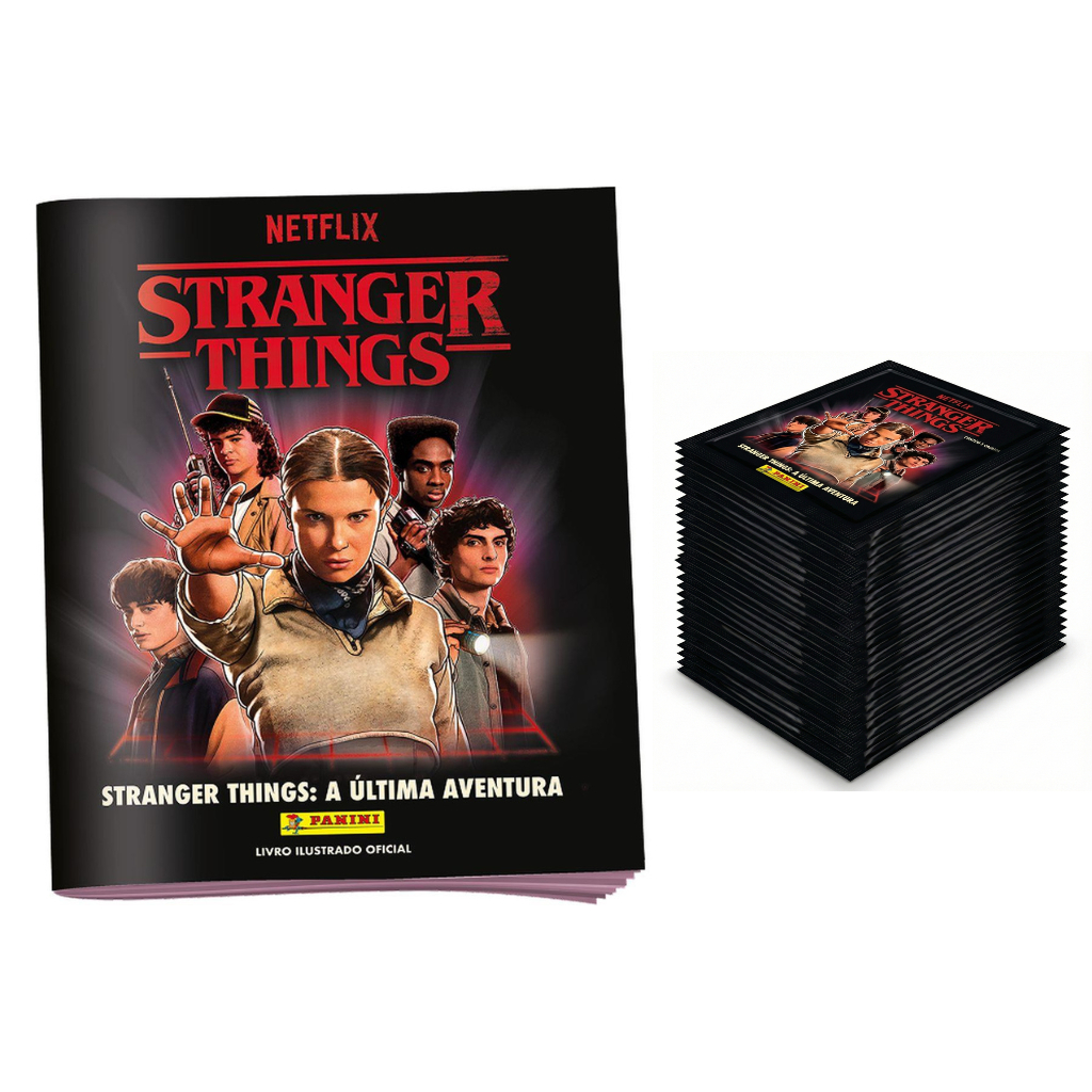Álbum de Figurinhas Stranger Things Brochura Avulso Ou Kit Com 4/8 ...