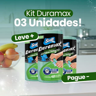 Kit com 03 Panos Multiuso Antibacteriano Duramax Scott em Oferta na Shopee