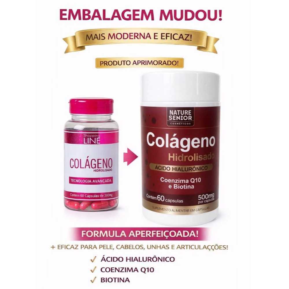 Suplemento Colágeno Hidrolisado com Ácido Hialurônico Q10 Biotina ...