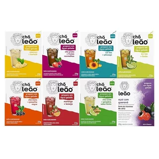Combo 8 Chás Leão Preparo Em Água Gelada em Oferta na Shopee