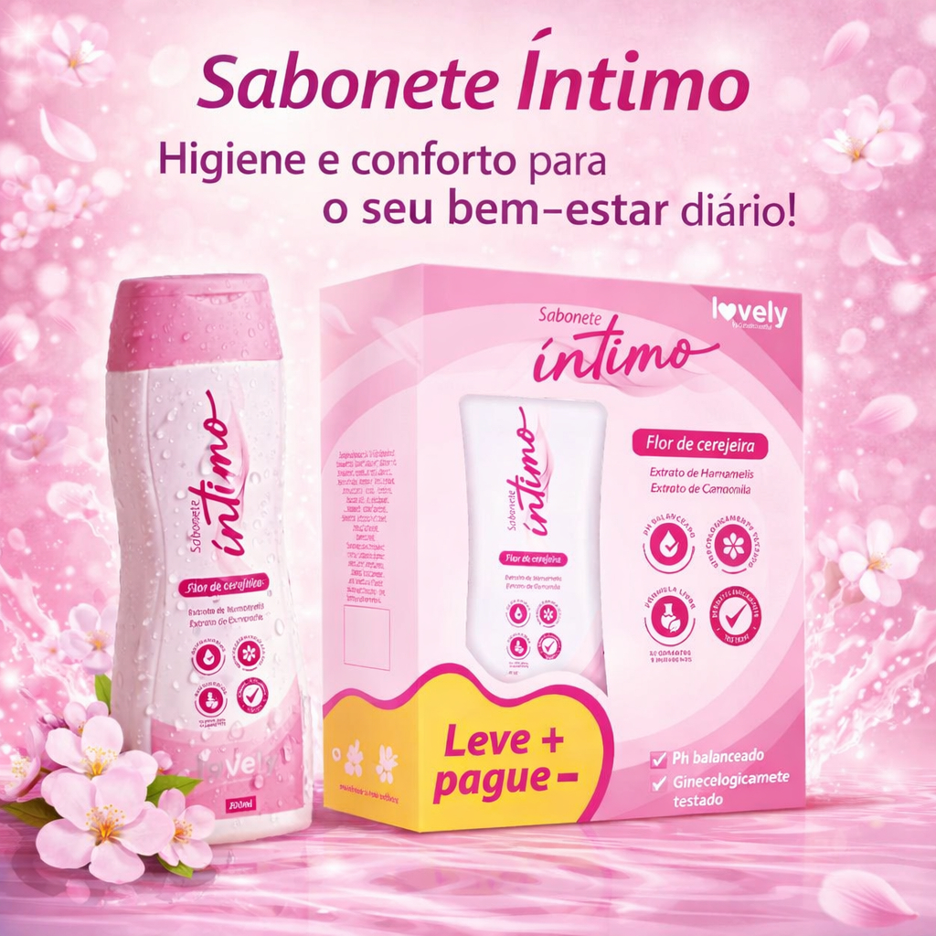 Kit Lançamento Caixa 02 Sabonetes Íntimos Lovely Face Beautiful