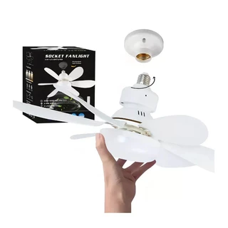 Ventilador de teto Com Luz (6 Hélices) Maior Raio 60W Bivolt LED 110V-220V FSD