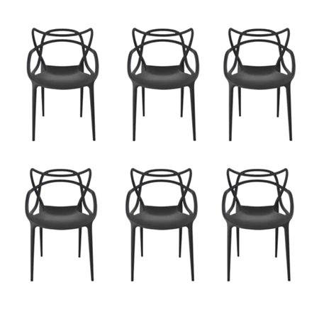 Kit 6 Cadeiras Allegra Jantar Restaurante Bar Igreja Area Gourmet Super Reforçada Premium