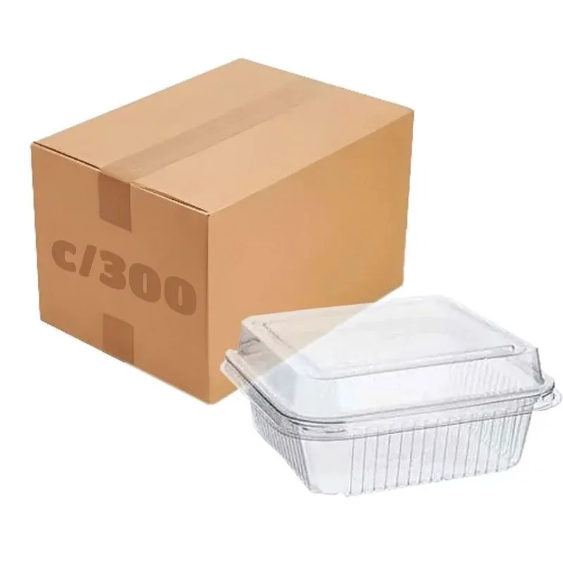 300UN Embalagem Para Doces Quadrado Articulado Bolo Sobremes