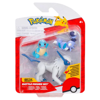 Pokémon Battle Figure - Squirtle, Skorupi e Absol - Sunny Lacrado