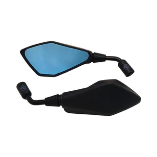 Par Retrovisor Espelho AZUL Modelo Z400 Rosca Honda Fixo Haste curta Esportivo (NAO E MINI)