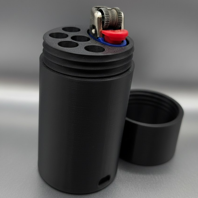 Case Capinha Para Isqueiro EDC Resistente Água Varias Cores Com 5 Compartimentos Extra Para Objetos Finos