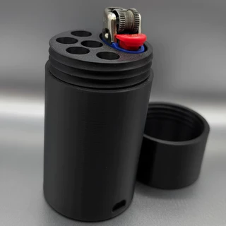 Case Capinha Para Isqueiro EDC Resistente Água Varias Cores Com 5 Compartimentos Extra Para Objetos Finos